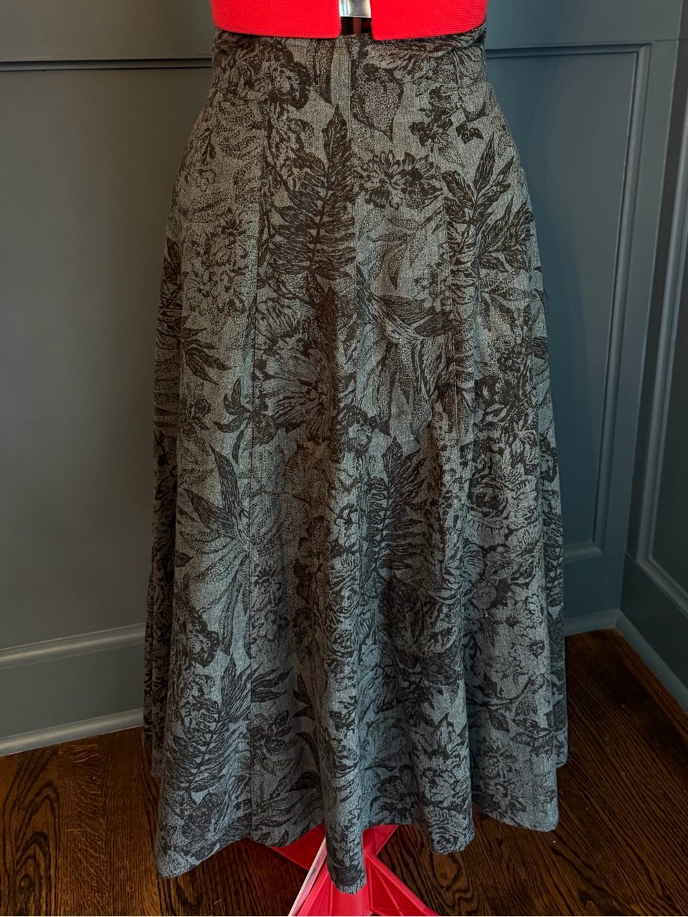 Vintage Escada floral print maxi skirt